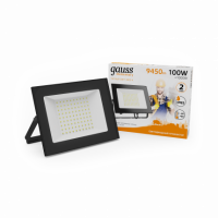 Прожектор Gauss Elementary 100W 9450lm 3000К 175-265V IP65 черный LED 1/4 Прожектор Gauss Elementary 100W 9450lm 3000К 175-265V IP65 черный LED 1/4
