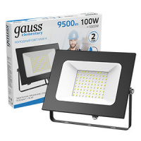 Прожектор Gauss Elementary 100W 9500lm 6500К 175-265V IP65 черный LED 1/4 Прожектор Gauss Elementary 100W 9500lm 6500К 175-265V IP65 черный LED 1/4