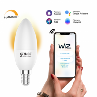 Лампа Gauss Smart Home С37 5W 470lm 2700К Е14 диммируемая LED 1/10/40 Лампа Gauss Smart Home С37 5W 470lm 2700К Е14 диммируемая LED 1/10/40