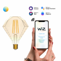 Лампа Gauss Smart Home Filament Diamond 6,5W 720lm 2000-5500К E27 изм.цвет.темпр.+дим. LED 1/40 Лампа Gauss Smart Home Filament Diamond 6,5W 720lm 2000-5500К E27 изм.цвет.темпр.+дим. LED 1/40