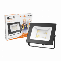 Прожектор Gauss Elementary 70W 7150lm 3000К 175-265V IP65 черный LED 1/10 Прожектор Gauss Elementary 70W 7150lm 3000К 175-265V IP65 черный LED 1/10