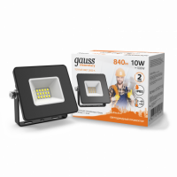 Прожектор Gauss Elementary 10W 840lm 3000К 200-240V IP65 черный LED 1/20 Прожектор Gauss Elementary 10W 840lm 3000К 200-240V IP65 черный LED 1/20