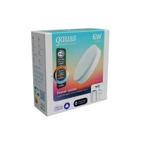 Лампа Gauss Smart Light 6W 530lm 2700-6500К GX53 изм.цвет.темп.+диммирование LED 1/10/100 Лампа Gauss Smart Light 6W 530lm 2700-6500К GX53 изм.цвет.темп.+диммирование LED 1/10/100