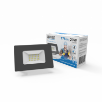 Прожектор Gauss Elementary 20W 1750lm 6500К 200-240V IP65 черный LED 1/20 Прожектор Gauss Elementary 20W 1750lm 6500К 200-240V IP65 черный LED 1/20