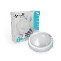 Св-к ЖКХ Gauss ECO 2.0 круг 12W 990lm 4000K 160-260V IP54 D175*76мм белый с оптико-микровол сенсором 1/12 Св-к ЖКХ Gauss ECO 2.0 круг 12W 990lm 4000K 160-260V IP54 D175*76мм белый с оптико-микровол сенсором 1/12
