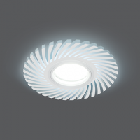 Светильник Gauss Backlight BL133 Кругл./узор. Белый, Gu5.3, 3W, LED 4000K 1/40 Светильник Gauss Backlight BL133 Кругл./узор. Белый, Gu5.3, 3W, LED 4000K 1/40
