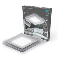 Светильник Gauss Bubbles кв6+3W, 540lm 4000K 180-265V IP20 монт Ø120 143*143*31мм 3 реж LED 1/40