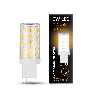 Лампа Gauss G9 AC185-265V 5W 500lm 2700K керамика LED 1/10/200