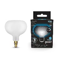 Лампа Gauss Filament А190 10W 890lm 4100К Е27 milky диммируемая LED 1/6