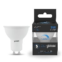 Лампа Gauss MR16 5W 530lm 6500K GU10 диммируемая LED 1/10/100