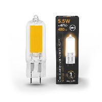 Лампа Gauss G4 AC220-240V 5.5W 480lm 3000K стекло LED 1/10/200