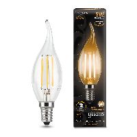 Лампа Gauss Filament Свеча на ветру 5W 420lm 2700К Е14 LED 1/10/50