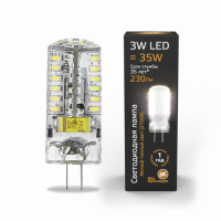 Лампа Gauss GY6.35 AC150-265V 3W 230lm 2700K силикон LED 1/10/200