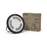 Светильник подвесной Gauss UFO 150W 18000lm 5000K 175-265V IP65 D260*88мм черный скобка в комплекте