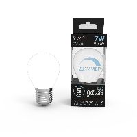 Лампа Gauss Шар 7W 590lm 4100К Е27 диммируемая LED 1/10/100