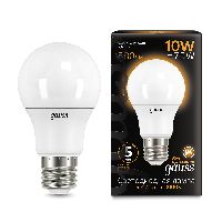 Лампа Gauss A60 10W 880lm 3000K E27 LED 1/10/50
