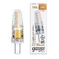 Лампа Gauss Basic G4 12V 2W 180lm 3000K силикон LED 1/20/200
