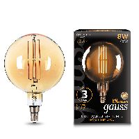 Лампа Gauss Filament G200 8W 780lm 2400К Е27 golden LED 1/6 Лампа Gauss Filament G200 8W 780lm 2400К Е27 golden LED 1/6