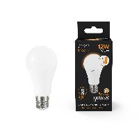 Лампа Gauss A60 12W 1140lm 3000K Е27 шаг. диммирование LED 1/10/50