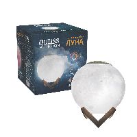 Светильник настольный Gauss NN004 3D Луна 1W 220-240V D13см белый 13см c увлажнителем воздуха LED 1/6/12