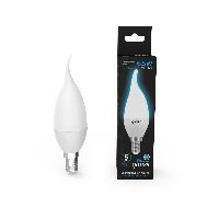 Лампа Gauss Свеча на ветру 6.5W 550lm 6500K E14 LED 1/10/50