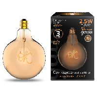 Лампа Gauss Filament G125 2,5W 200lm 2000К Е27 golden OK LED 1/20