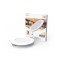 Светильник Gauss Slim круг 15W 990lm 3000K 180-265V IP20 монтаж Ø155 170*22 LED 1/20