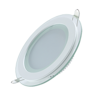 Светильник Gauss Glass круг 12W 900lm 3000K 220-240V IP20 монт Ø118 160*35 с дек стеклом LED 1/40