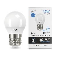 Лампа Gauss Elementary Шар 12W 950lm 6500K Е27 LED 1/10/100