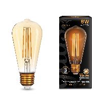 Лампа Gauss Filament ST64 8W 740lm 2400К Е27 golden LED 1/10/40 Лампа Gauss Filament ST64 8W 740lm 2400К Е27 golden LED 1/10/40
