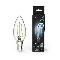 Лампа Gauss Filament Свеча 7W 580lm 4100К Е14 шаг. диммирование LED 1/10/50