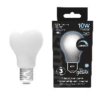 Лампа Gauss Filament А60 10W 860lm 4100К Е27 milky диммируемая LED 1/10/40