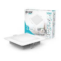 Светильник Gauss Elementary Downlight квадрат 10W 780lm 4000K 170-260V IP20 120*26 белый LED 1/100