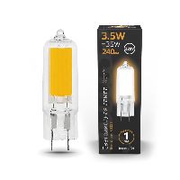 Лампа Gauss G4 AC220-240V 3.5W 240lm 3000K стекло LED 1/10/200