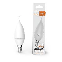 Лампа Gauss Basic Свеча на ветру 5,5W 400lm 3000K E14 LED 1/10/50