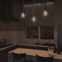 Лампа Gauss Filament G125 5W 190lm 1800К Е27 pink flexible LED 1/10