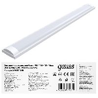 Светильник линейный Gauss WLF-4 36W 3540lm 6500K 185-265V IP20 1185*120*46мм сталь LED 1/12 Светильник линейный Gauss WLF-4 36W 3540lm 6500K 185-265V IP20 1185*120*46мм сталь LED 1/12