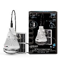 Лампа Gauss A60 3W 130lm 4000K E27 с солнечной панелью LED 1/40