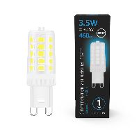 Лампа Gauss G9 AC185-265V 3,5W 460lm 6500K керамика LED 1/10/200