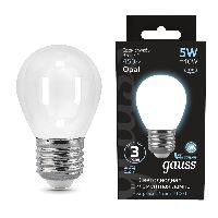Лампа Gauss Filament Шар 5W 450lm 4100К Е27 milky LED 1/10/50