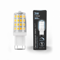 Лампа Gauss G9 AC185-265V 3W 300lm 4100K керамика диммируемая LED 1/10/200