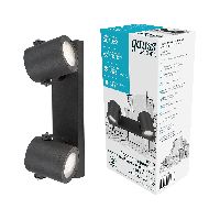 Светильник садово-парковый Gauss Sonata настенный архитектурный 2*GU10, 2*35W, 280*90*130мм, 170-240V / 50Hz, IP 54 (1/12)