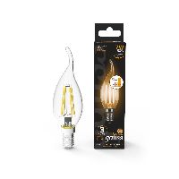 Лампа Gauss Filament Свеча на ветру 7W 550lm 2700К Е14 шаг. диммирование LED 1/10/50