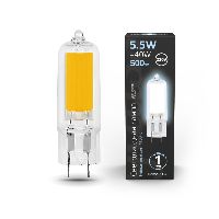 Лампа Gauss G4 AC220-240V 5.5W 500lm 4100K стекло LED 1/10/200