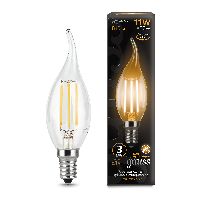 Лампа Gauss Filament Свеча на ветру 11W 810lm 2700К Е14 LED 1/10/50