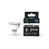 Лампа Gauss MR16 5W 530lm 4100K GU5.3 диммируемая LED 1/10/100