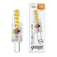 Лампа Gauss Basic G4 AC220-240V 2W 180lm 3000K силикон LED 1/20/200