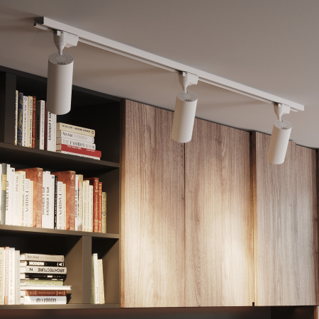 Светильник трековый Gauss цилиндр 16W 1390lm 4000K 180-240V IP20 65*210мм белый угол 24º LED 1/40