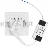 Встраиваемый светильник Gauss Frameless квадрат 9W, 4000K, 90*90мм, монтаж.отв.71*71 1/60