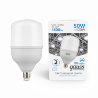 Лампа Gauss Elementary T140 50W 4500lm 6500K E27 LED 1/8